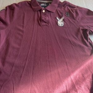 American Eagle Outfitters Burgundy Polo Shirt
